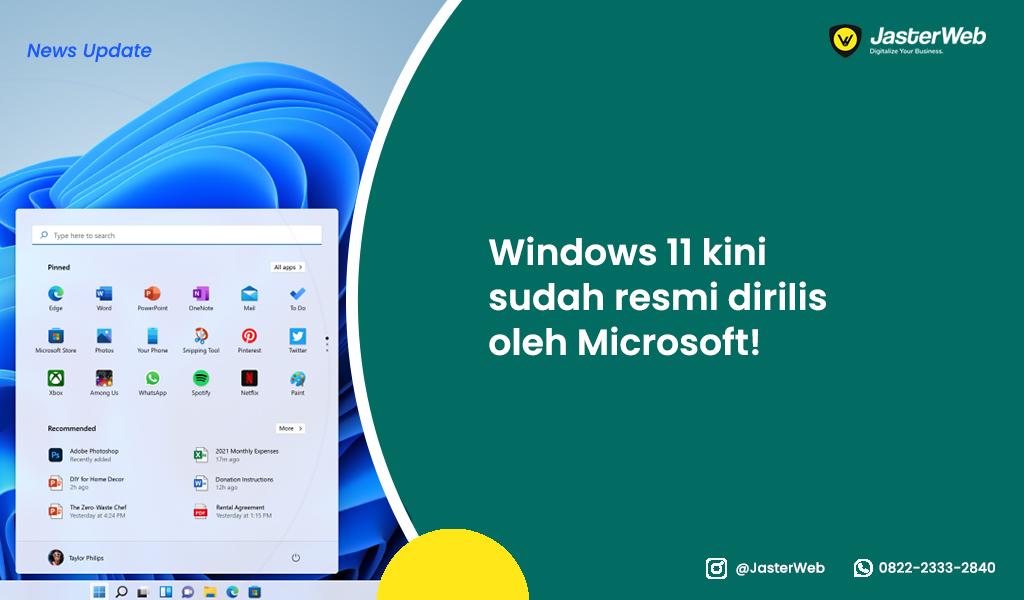 Windows 11 kini sudah resmi dirilis oleh Microsoft!